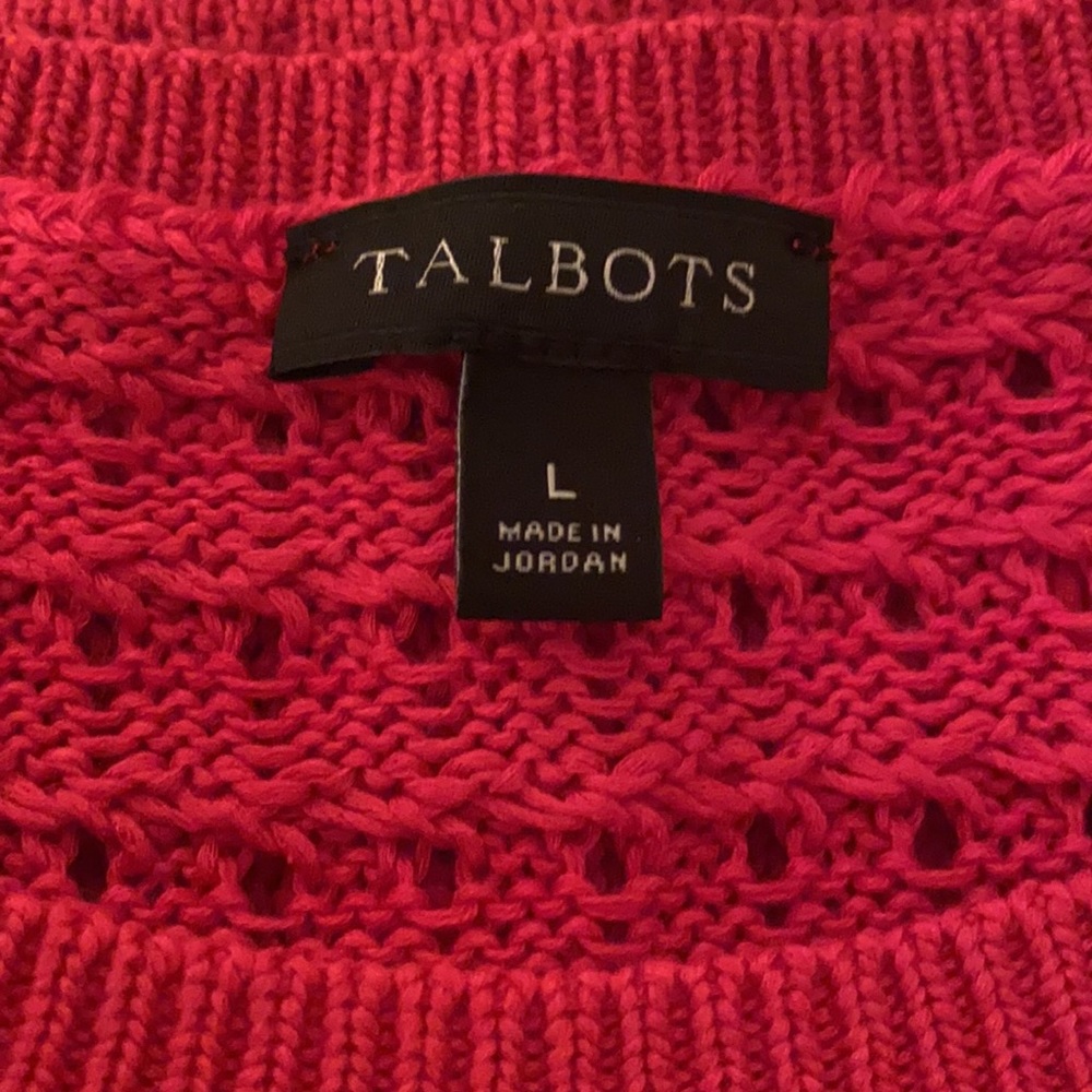 NWOT Red Talbots Sweater large - Picture 2 of 4